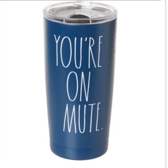 Rae Dunn “You’re on mute” Blue Tumbler Video Meeting Office Gift Christmas